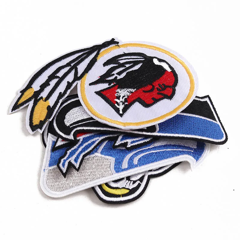 Punk Eagle Leopard Badges Embroidery Patches Applique Ironing Clothing Sewing Supplies Decorative