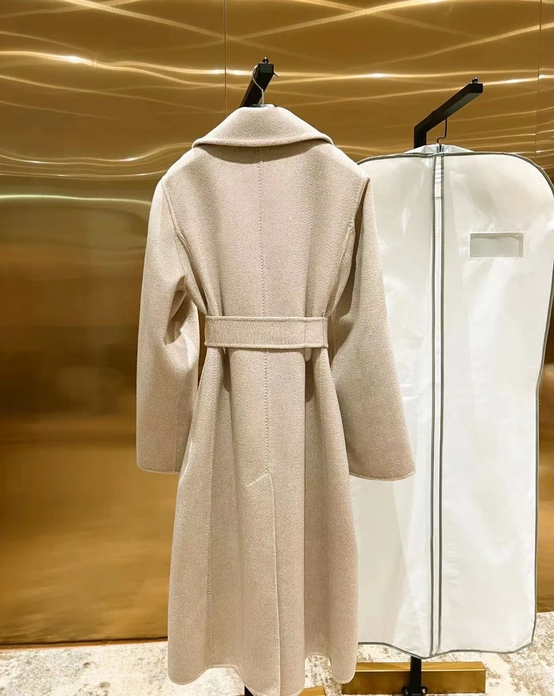 

Winter 100% Cashmere Coat Women's Camel Long Coat Loose Temperament Casual Oat Coat Women's 2023 New Commuter