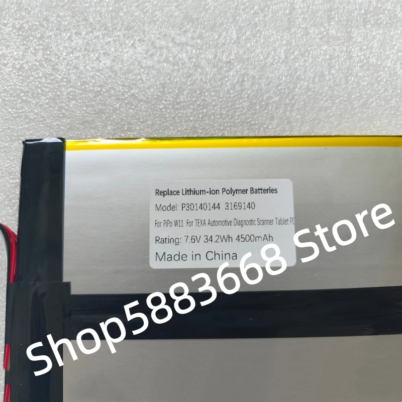 P30140144 3169140 For PiPo W11 7.4V/7.6V 34.2Wh 4500mAh Battery For TEXA TE0422NW110156 Automotive Diagnostic Scanner Tablet PC