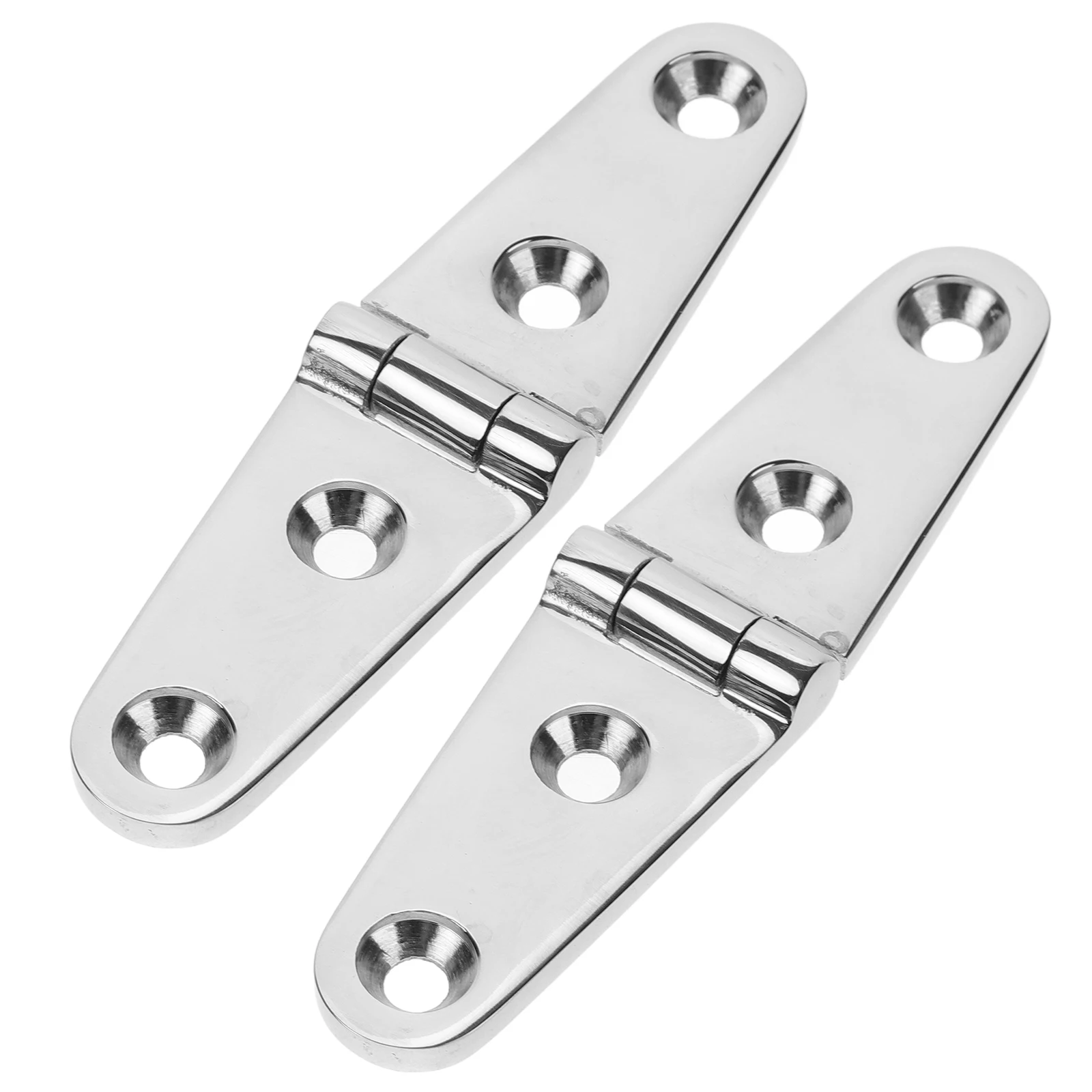 

2Pcs Marine Hinges Stainless Steel 103x27x4 Boat Yacht Accessories Smooth Quiet Operation Heavy Duty Doors Windows Furniture