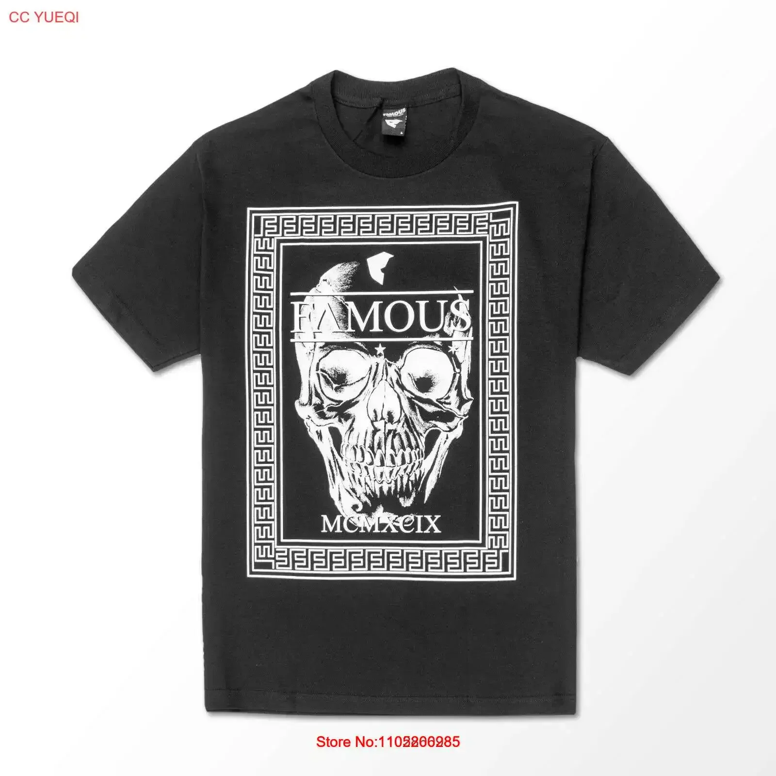 Famous stars and straps box x ray black Travis Barker T Shirt CA3 vintage Washed Soft graphic Comfortable streetwear homme
