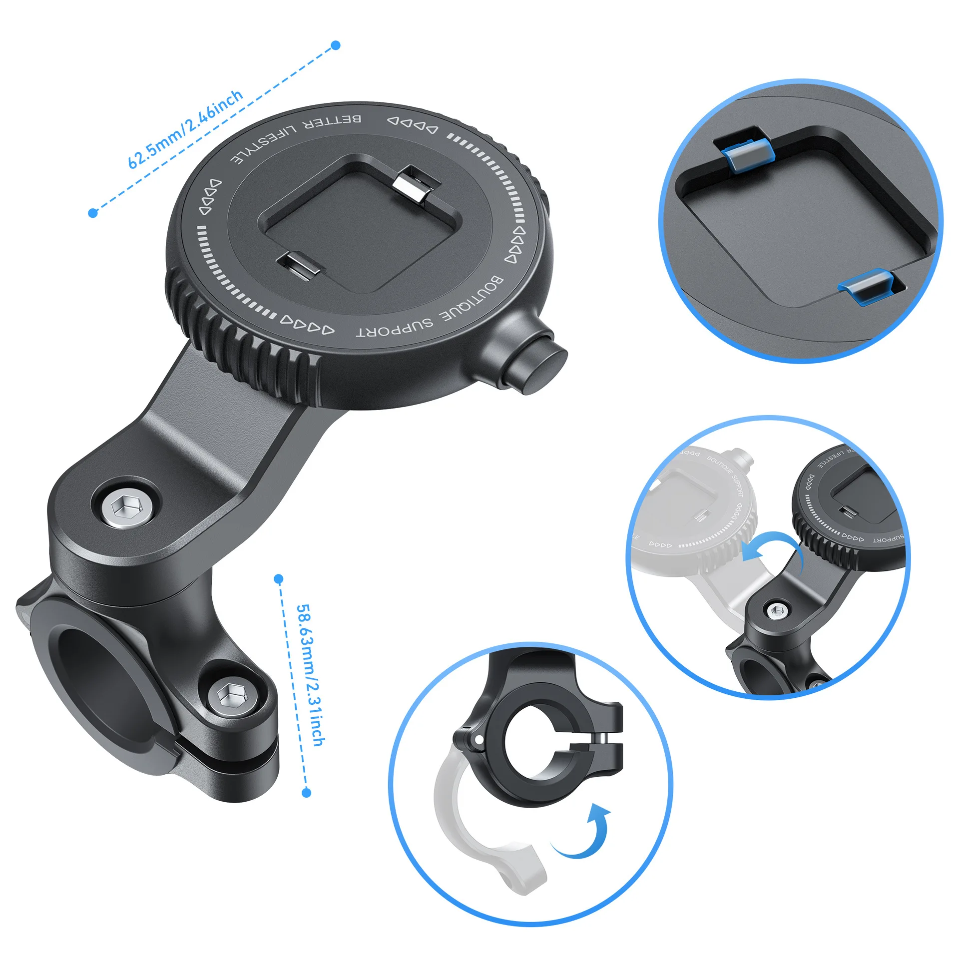 

Universal Motorcycle Bike Mobile Phone Mount Magnetic Phone Holder Bicycle Riding Navigation Bracket