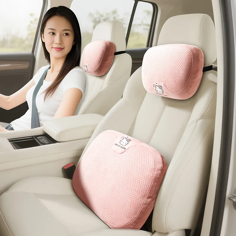 

Car Neck Pillow Memory Foam Protective Lumbar Back Support Breathable Car Headrest Cushion Relieve Stress Car Seat Pillow