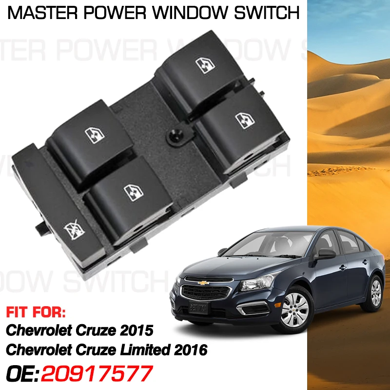 Car Window Control Switch Master Button 20917577 8 Pins For Chevrolet Cruze 2015 Cruze Limited 2016 13305295 20917599 25983673