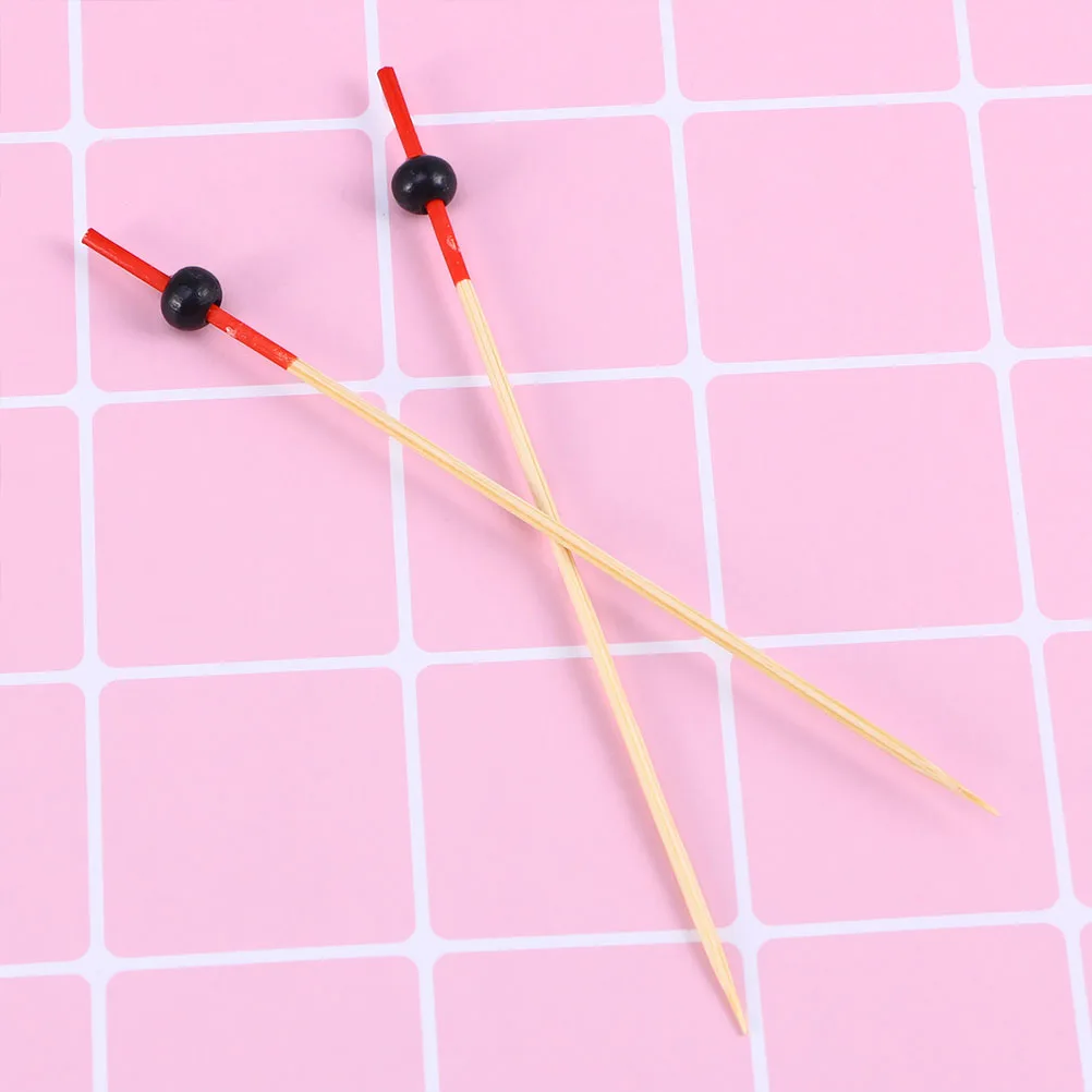 

200pcs Bamboo Fruit Picks Eco-Friendly Biodegradable Disposable Party Skewer Cocktail Stick Picnic Dessert Decoration