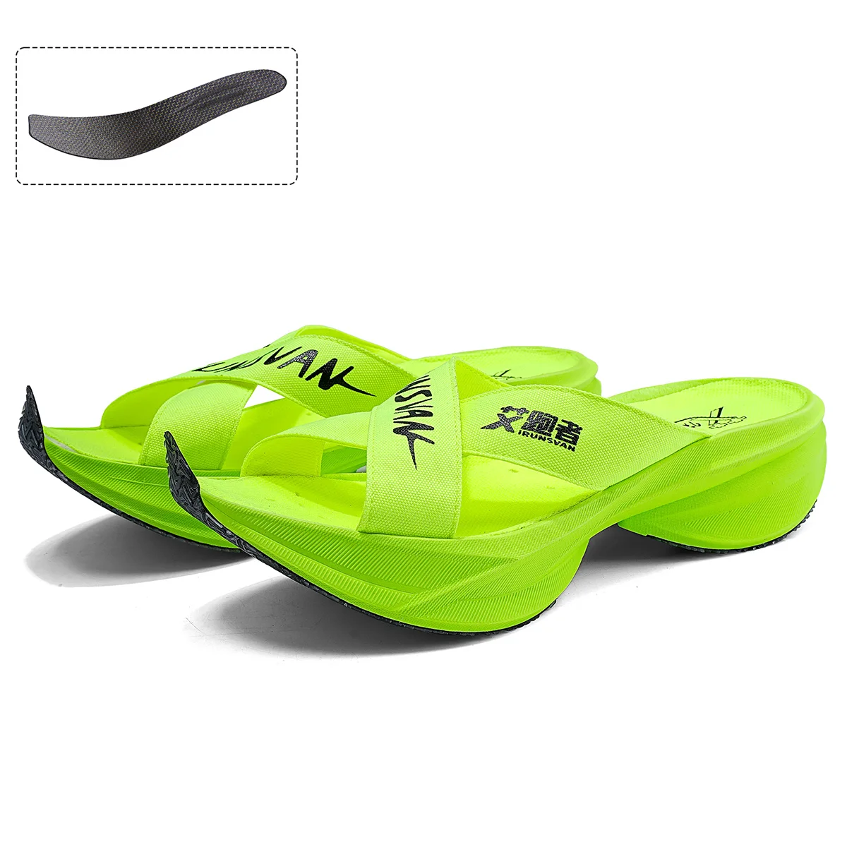 IRUNSVAN مصمم فاخر أصلي أنيق للاستخدام الخارجي خفيف الوزن منصة رياضية مع لوح كربون T800 كامل النخيل