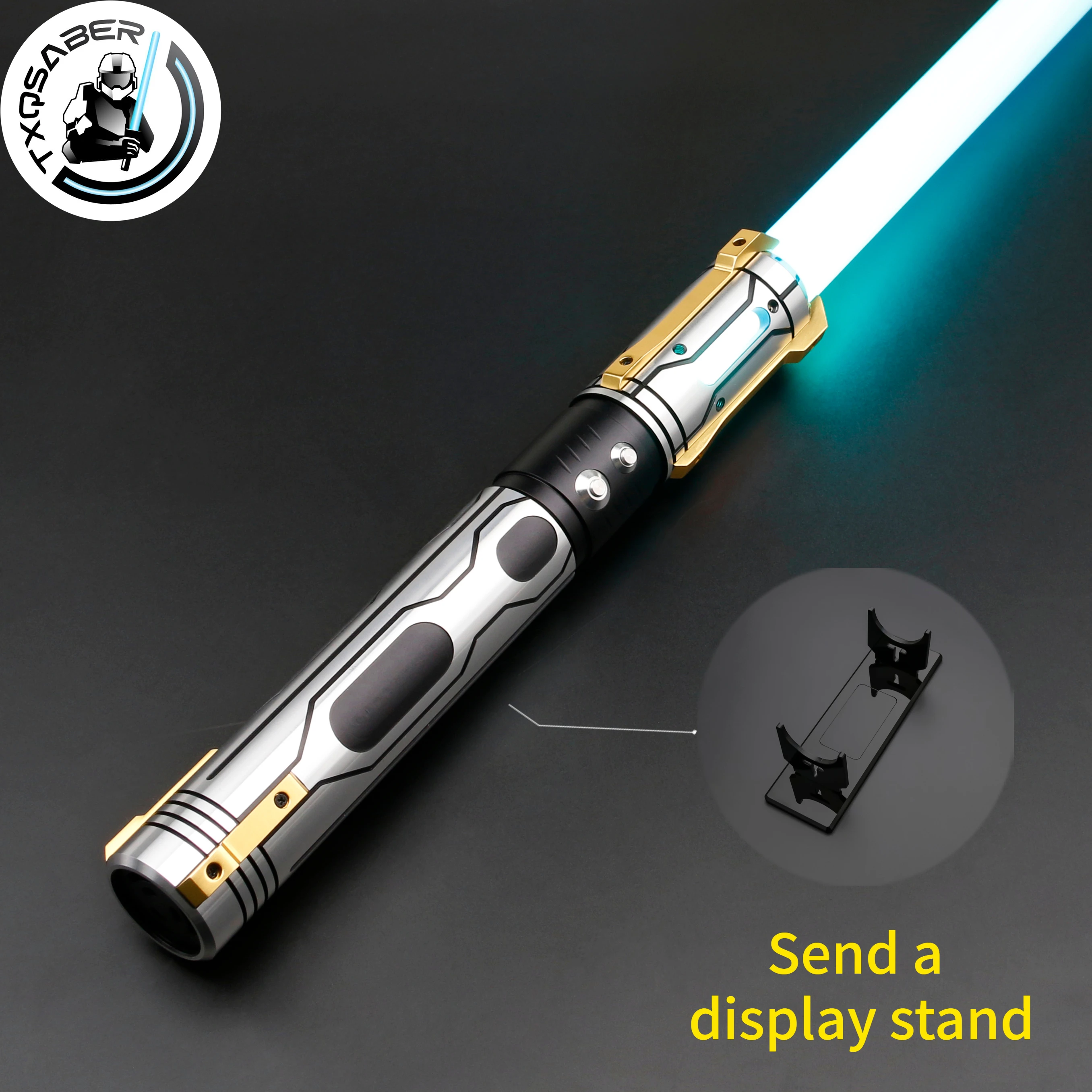 

TXQSABER Lightsaber Ghost Noe Pixel Laser Sword Cosplay Toys Smooth Swing FOC 12 Colors Changing LED Metal Handle Light Sword