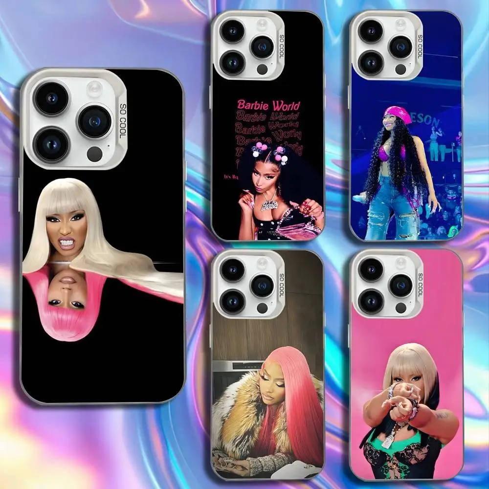 

Nicki M-minaj rap Singer Phone Case For iPhone 16,15,14,13,12,11,Mini,Pro,SE,MAX White Matte Shockproof Cover