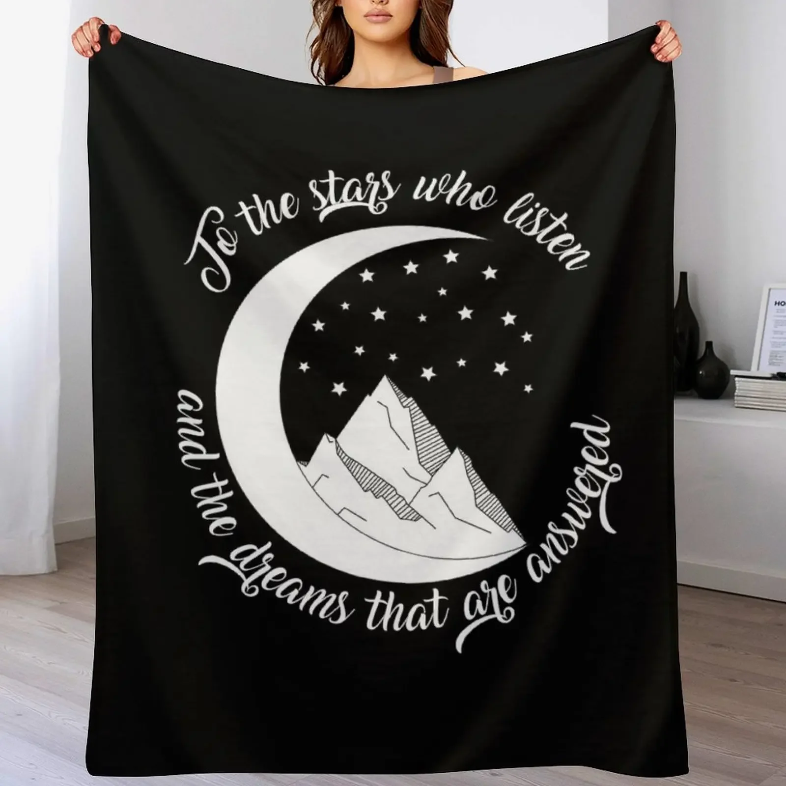 

ACOMAF - To the stars who listen and the dreams that are answered Throw Blanket Easy Care Comfortable Blanket for Couch