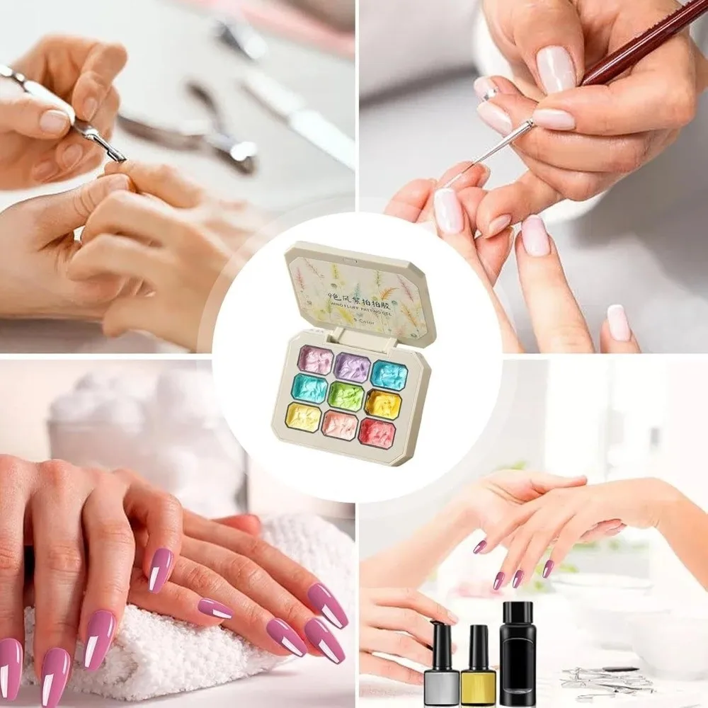 9色パッティングジェルネイル三次元モデリンググルーDIYレインボーソリッドジェルポリッシュネイルアートスタイリング接着剤
