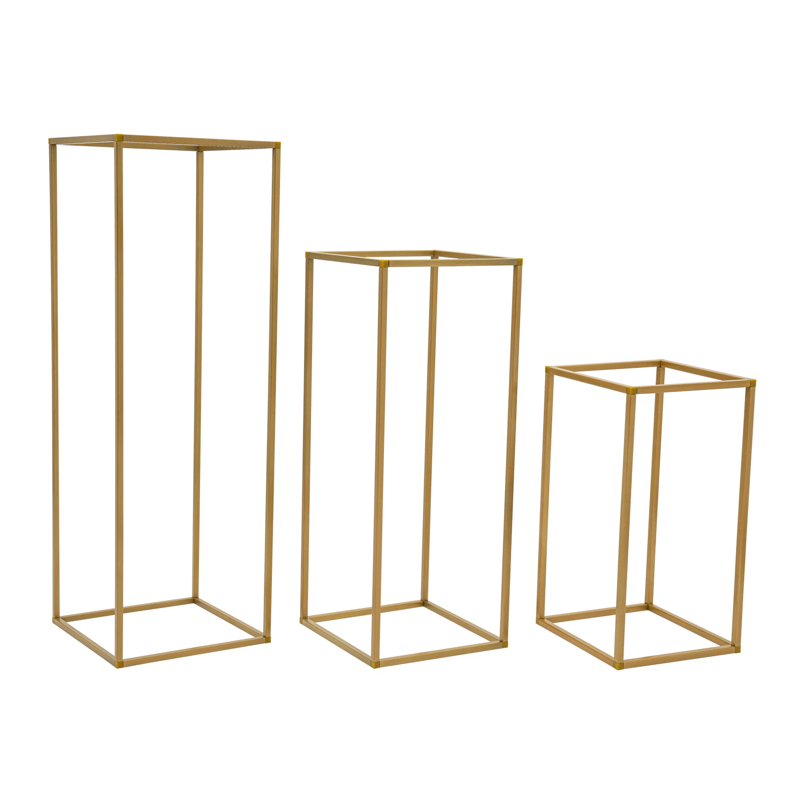 12Pcs Metal Flower Stand, Wedding Centerpieces, Pillar Rectangular Geometric Flower Rack for Event Party Decor