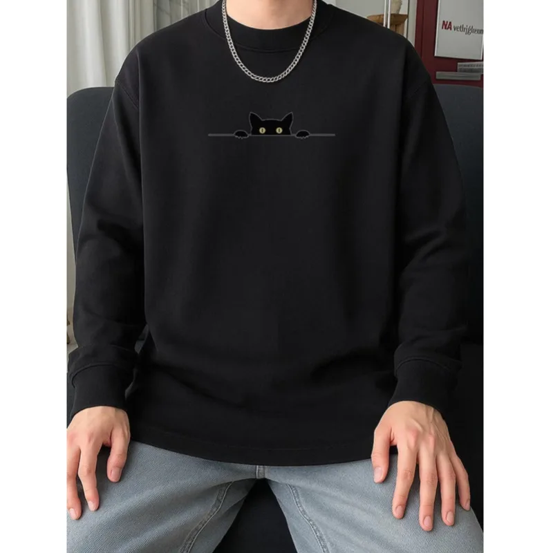 

ZAZOMDE High Street Fashion Long Sleeve T Shirt Men Pure Cotton Comfort Fit Simple Design Versatile Layering Piece Casual Wear