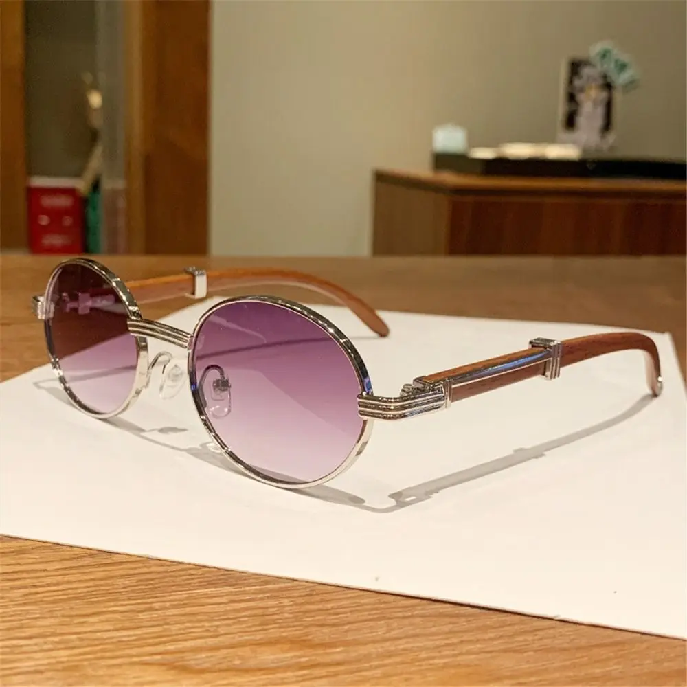 Fashion Small Frame Vintage Round Sunglasses Classic Trendy Oval Sun Glasses Luxury UV400 Shades for Women & Men