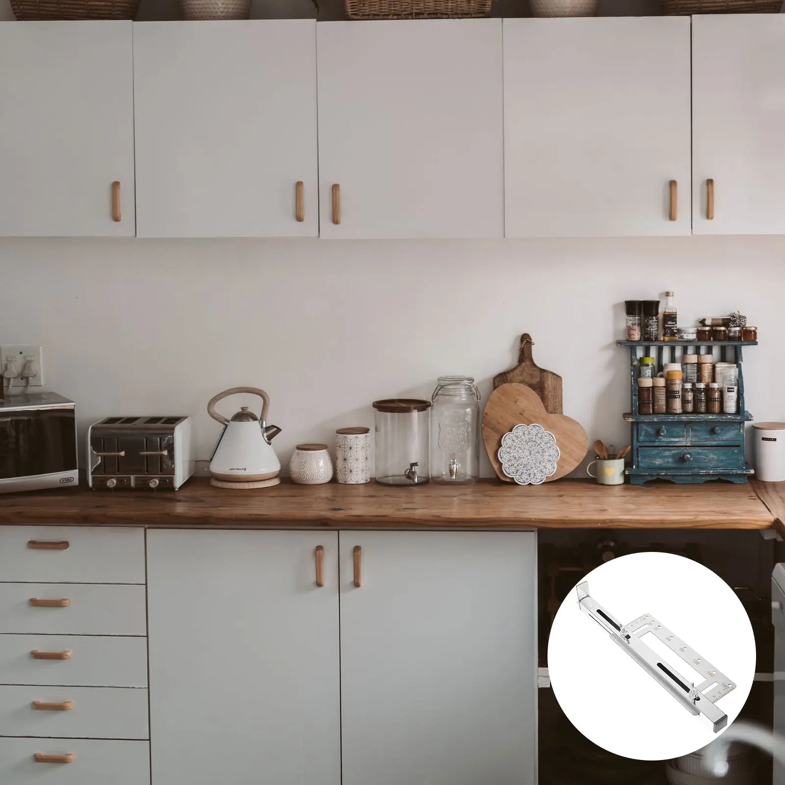 

Punch Locator Cabinet Installation Handle Hole Installing Cabinets Door Positioner Ruler for Holes Matte