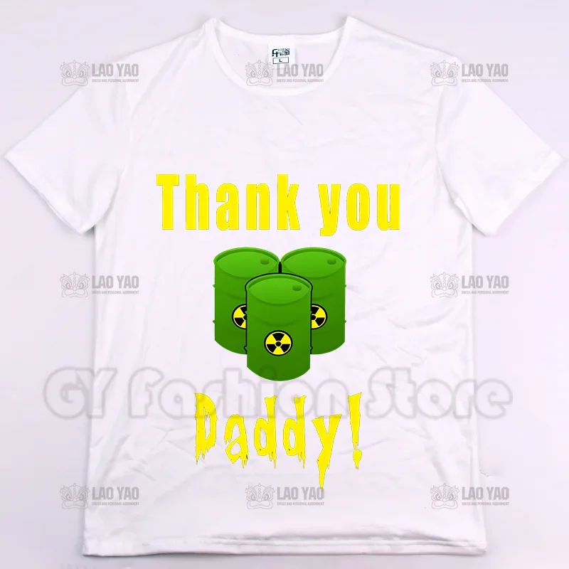 Thank You Daddy Graphic  Shirts SAVE HE EARH Stop Pollution Environmental Protection Oversized  Shirt Harajuku