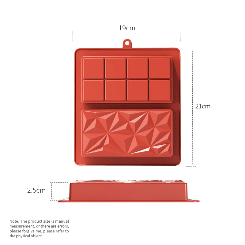 Chocolate Bar Mold Non-Stick Chocolate Molds, Food Grade Silicone Deep Chocolate Bar Mould for Dubai Chocolate Bar Pistachio