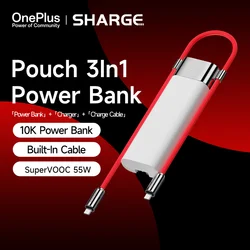 SHARGE Pouch OnePlus 1000mAh Power Bank Portable 3-in-1 Charger OPPO SUPERVOOC 55W PD 40W fast charging for OPPO OnePlus Samsung