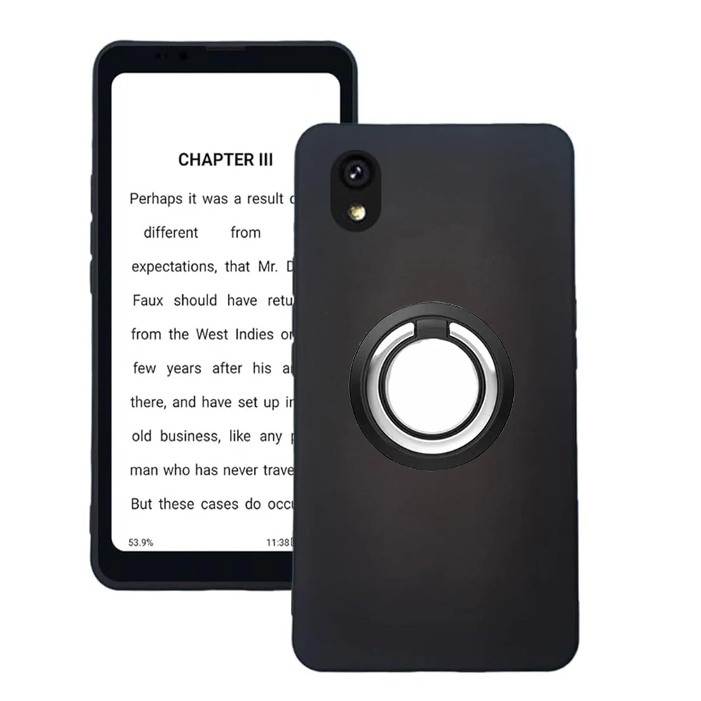 Ring Holder Matte Soft TPU Shockproof Case Cover for Bigme Hibreak Pro Ebook Reader 6.13‘’ E-ink