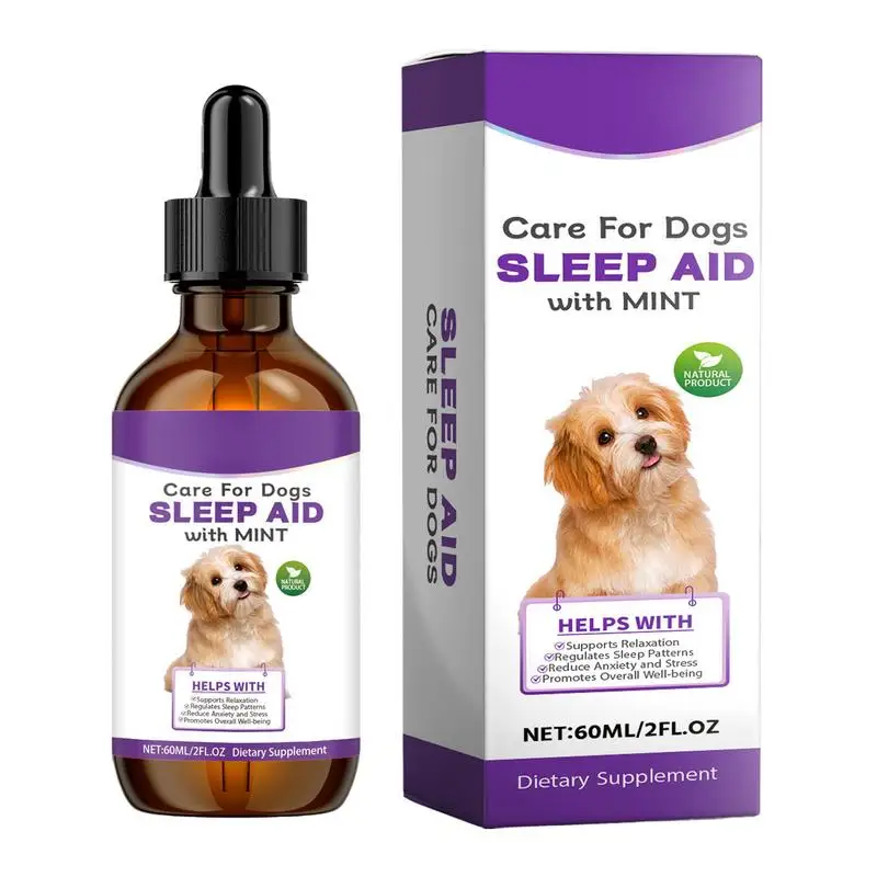 Dog Sleep Supplement Dog Calming Treats Natural Dog Calming Supplement Effective Dog Quiet Moments Drops 60ml For Dogs Restful