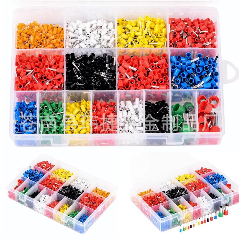 

2120pcsCombination Set Cold Pressed Terminal European Tube Type Insulated Terminal Block Connector