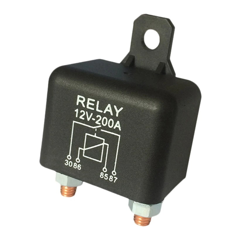 200A Automotive Small Shell Relay 12V4.8W Normally Open Relay Automotive Starter Relay