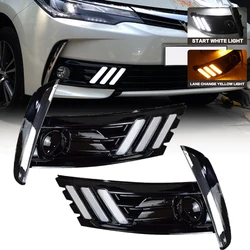 For Toyota Corolla 2017 2018 With Turn Signal Amber Lamp Drving Day Light DRL Assembly Car LED Daytime Running Light