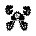 2pcs Skull stickers