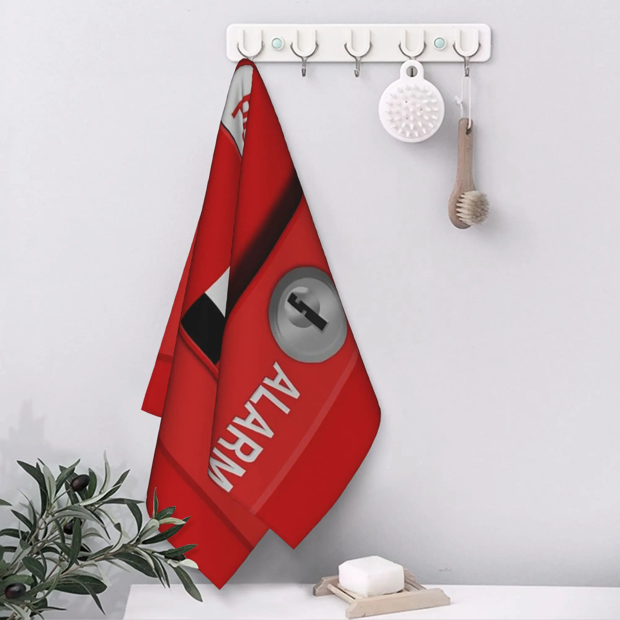 Picture 4: Custom Fire Alarm Pull Station Soft Face Towel Quick Dry Pool Bath Cotton Towels Absorbent