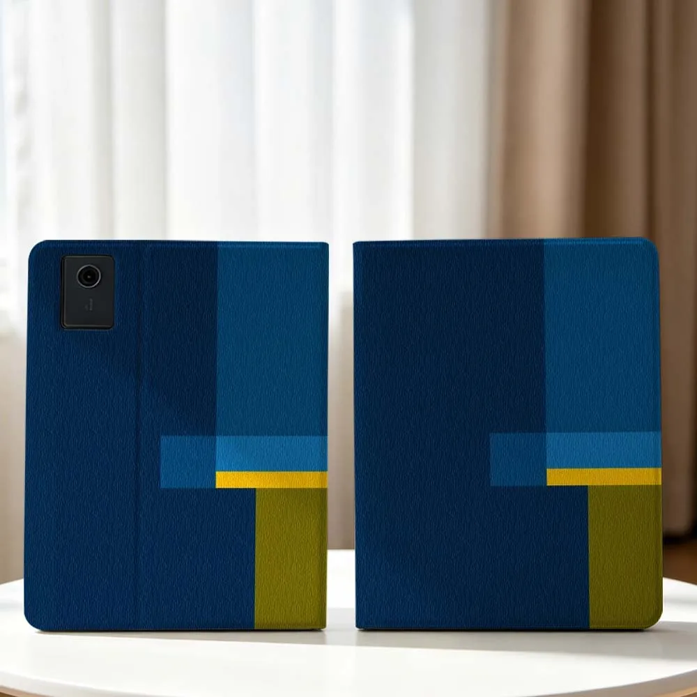Abstract Blue Block Pen Tray For Lenovo Xiaoxin Pad Pro Tab P12 P11 11 13 11.2 11.5 10.6 inch K11 Plus Tablet Case