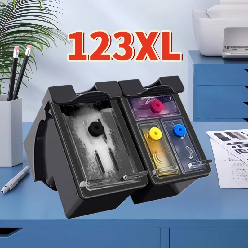 

GraceMate 123XL Refillable Cartridge Dye Ink for HP 123 hp123 xl Deskjet 1110 2130 2132 2133 2134 3630 3632 3637 3638 Printer