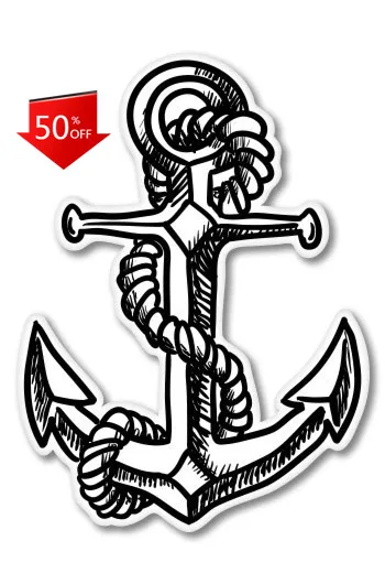 

Rope and Anchor Phone Aesthetic Laptop Window Camper Van Walls Accessory Trendy Vintage Retro