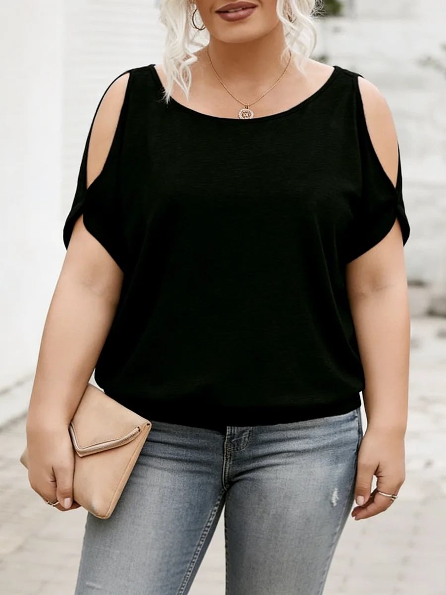 

Plus Size Women's T-Shirt V Neck Short Sleeve Floral Print Loose Fit Tops Boho Spring Summer Casual T-Shirt Beach Soft Tops