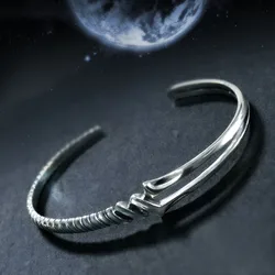 Titanium Steel Spear Of Longinus Adjustable Open Cuff Bracelet Bangle For Women Men Party Cosplay Jewelry Accessories Gift