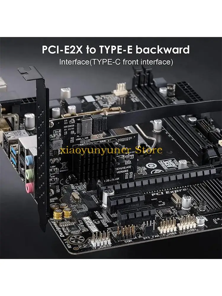 

P9JB Плата расширения PCI-E 2X — Type E USB3.1, 10 Гбит/с, Type-E, 20-контактная передняя переходная плата PCIE