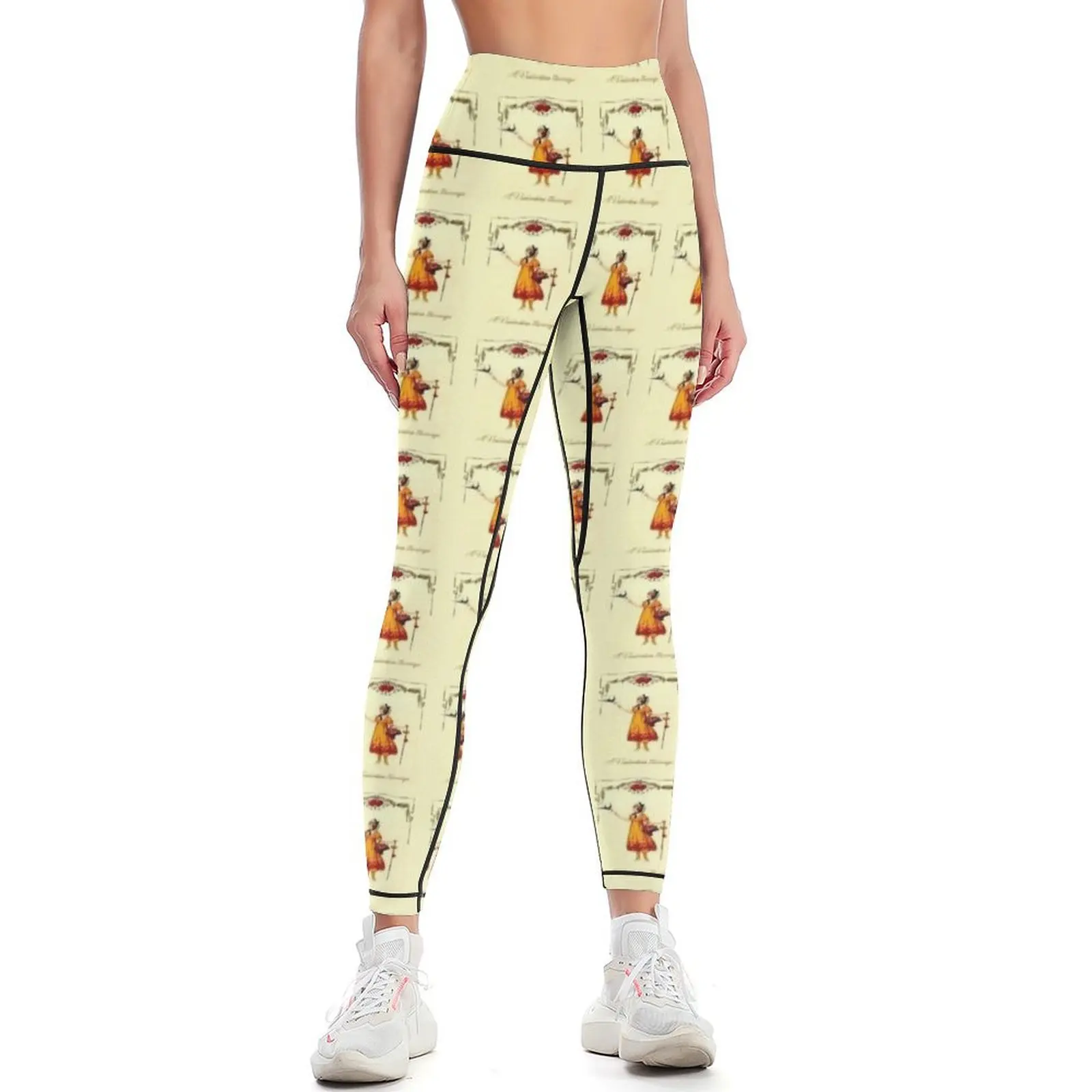 Vintage Valentine Messages Leggings sportswear for gym Jogger pants Womens Leggings