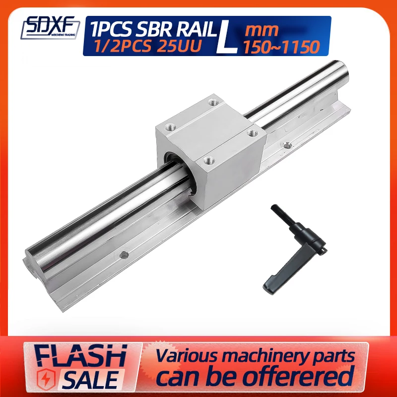 linear rail 25mm SBR25 - 300 400 500 600 700 800 900 1000 mm  linear guide SBR25 + SBR25UU blocks for CNC