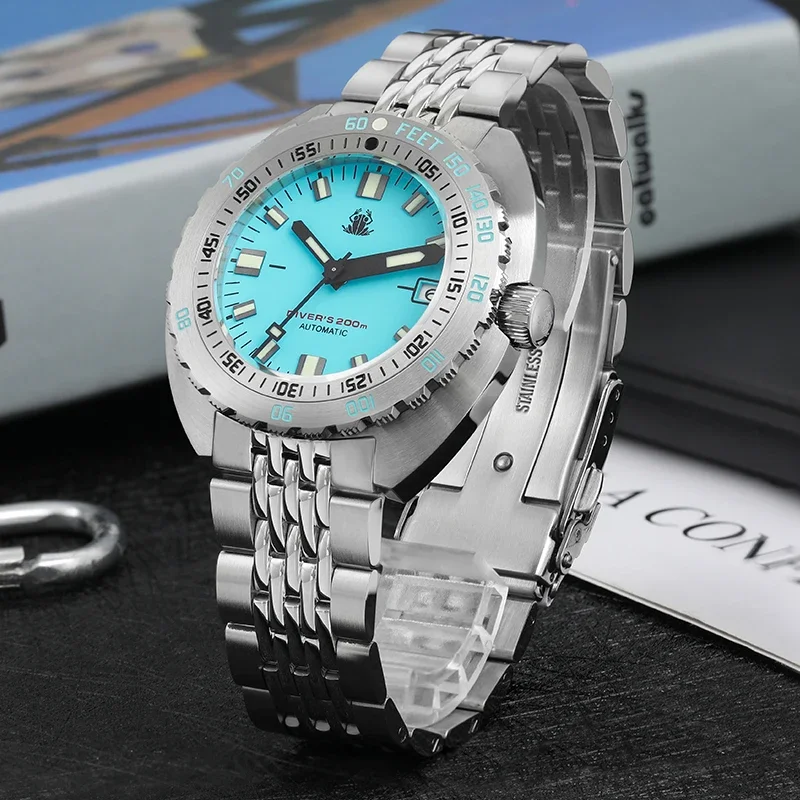 Tactical Frog SUB 300T Watches For Men Diver NH35 Movement Automatic Sapphire Crystal 200m Waterproof Mechanical Wristwatches