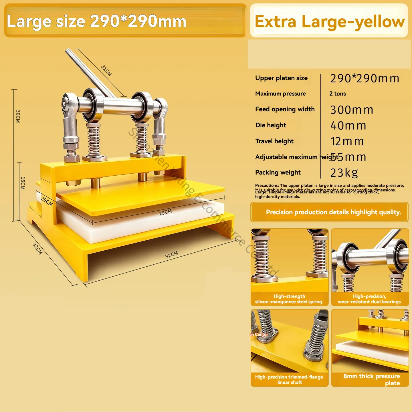 290X290mm Manual Cutting Machine DIY Adhesive Fabric Leather Sample Knife Mold Stamping Die-cutting Machine Small Tablet