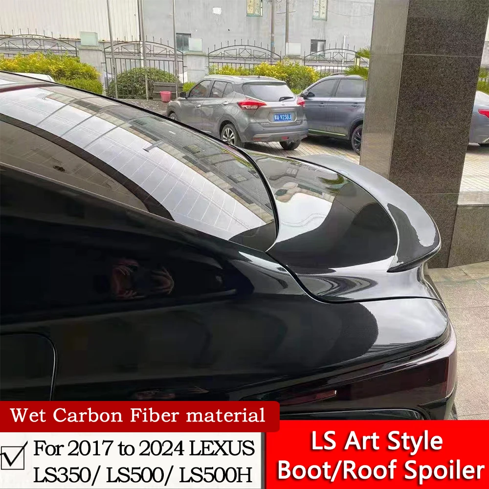 

LS Art Style Carbon Boot/Roof Spoiler For 2017 to 2024 LEXUS LS500/LS500H Modification Carbon Fiber LS ART Tail Wing