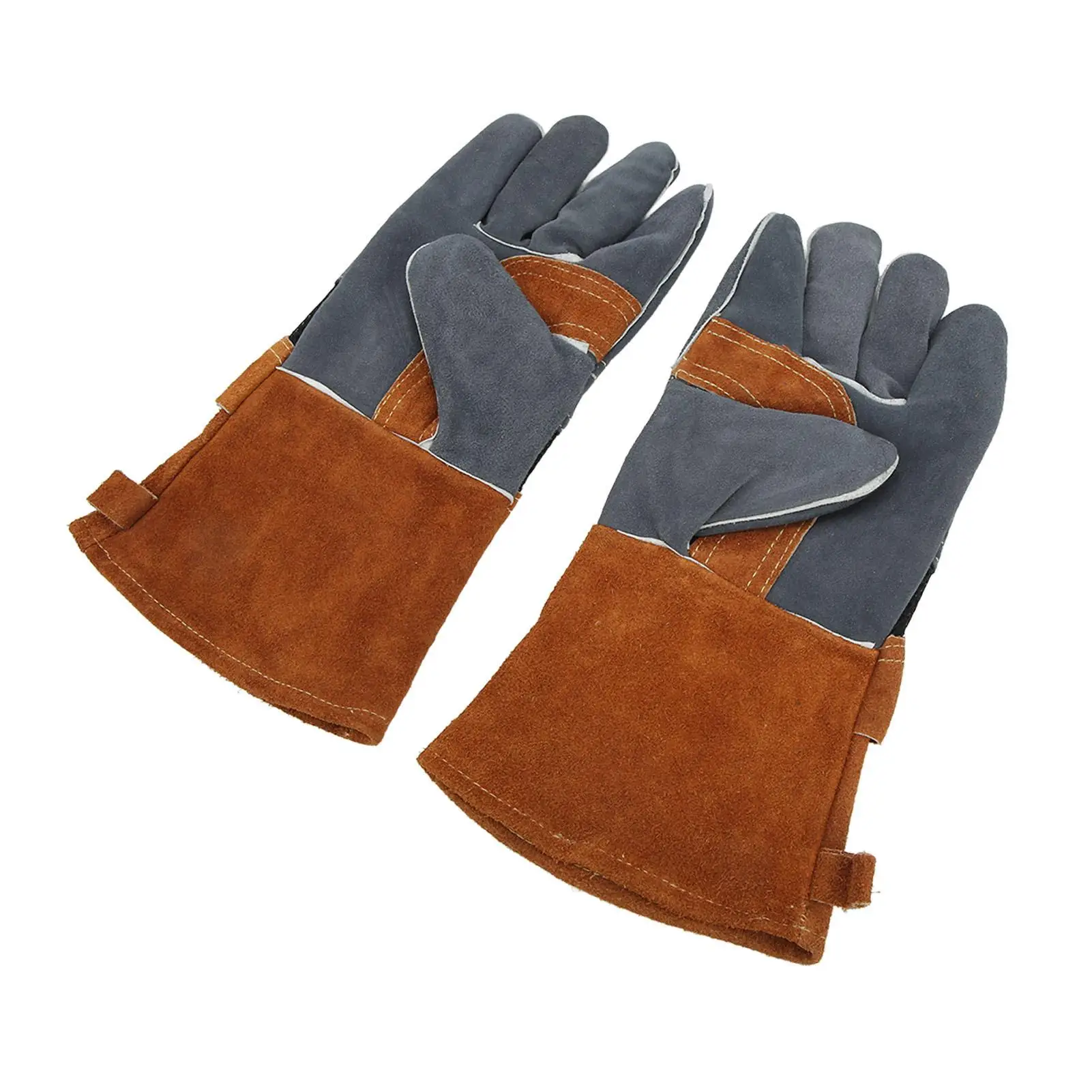 Flame Resistant BBQ Gloves with 3 Pockets for grill - Portable Outdoor Protective Mitts