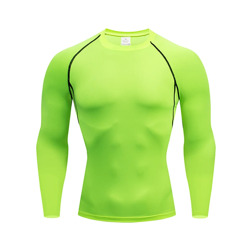 Dry Fit Men\'S High Quality MMA Fitness Gym Sports T-Shirt Jogging Running Shirt Compression Breathable Rashguard Comprehensive