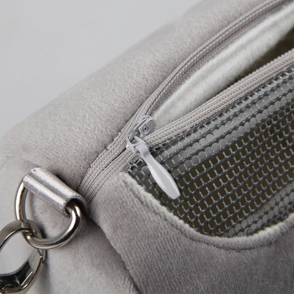 

Adjustable Hamster Backpack Grey Durable Mesh Pet Carrier Cylinder Shoulder Bag Travel Camping Sightseeing Extendable for Small