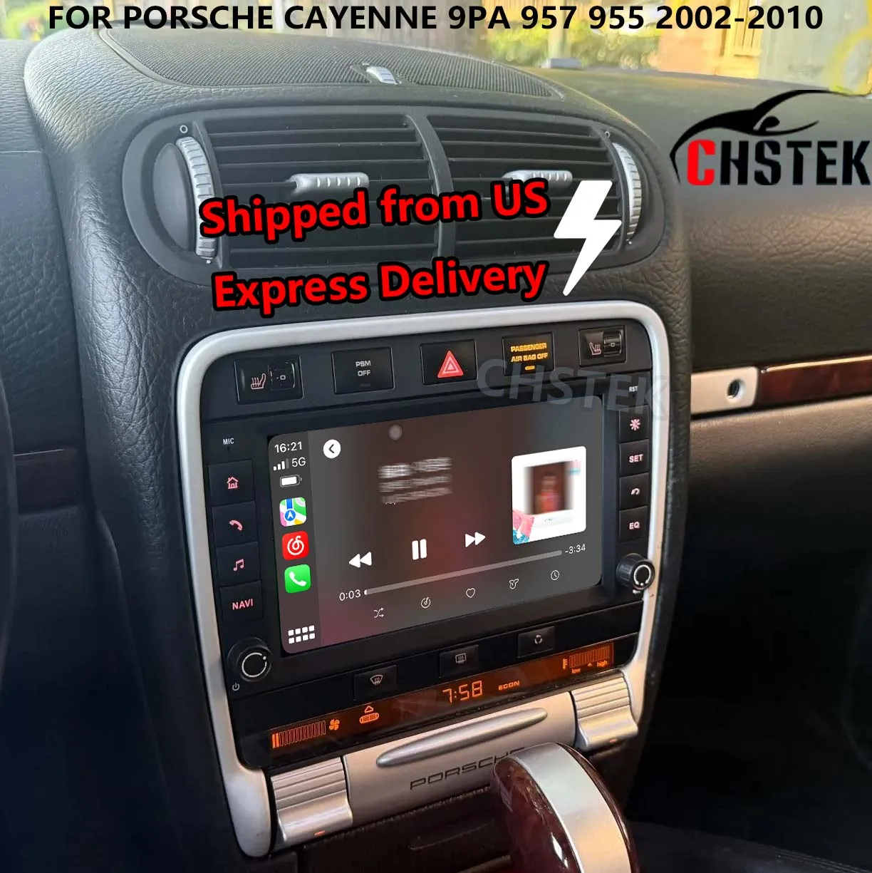 Android 14 Car Radio Carplay For Porsche Cayenne 9PA 957 955 2002-2010 Navigation GPS WIFI RDS Headunit Monitor Upgrade Models