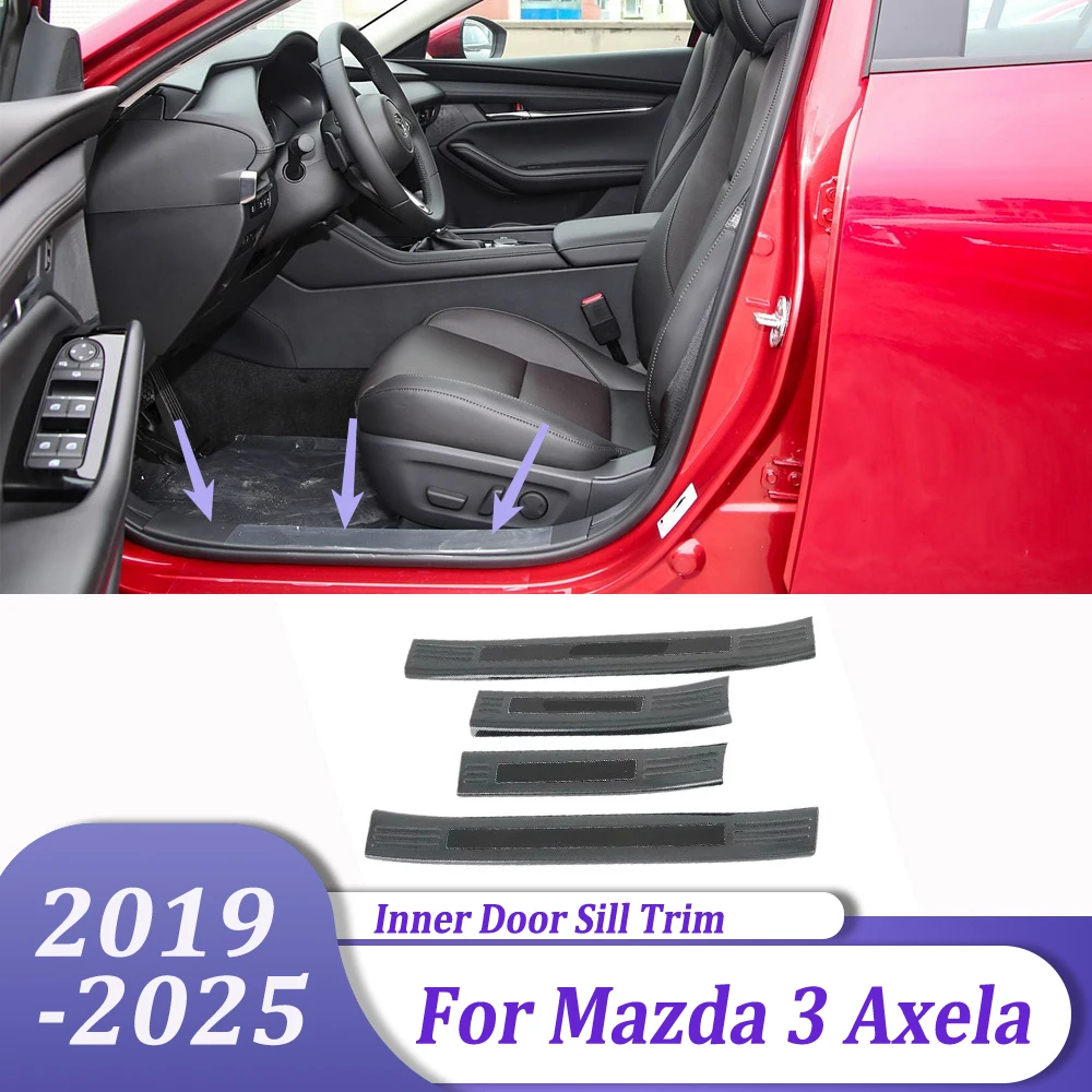 

Аксессуары для стайлинга автомобилей, внутренняя накладка на порог для Mazda 3 M3 Axela 2019 2020 2021 2022 2023 2024 2025