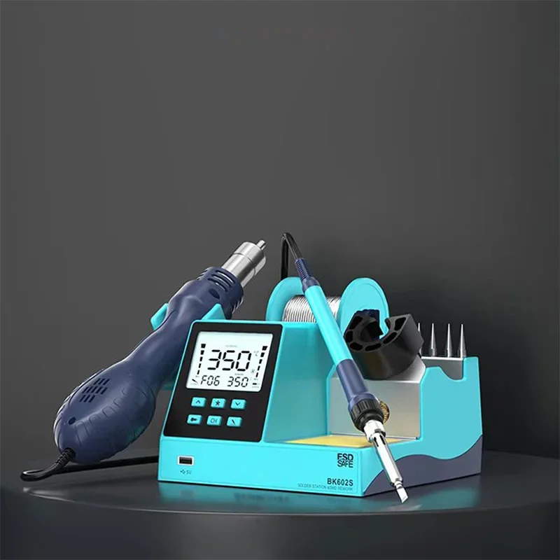 BK602S 2-in-1 Soldering Workstation, Anti-Static Heat Gun