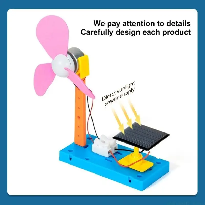 Solar Powered Fan Assemble Toy Educational STEM Science Set for Teen Kid Aged 8+
