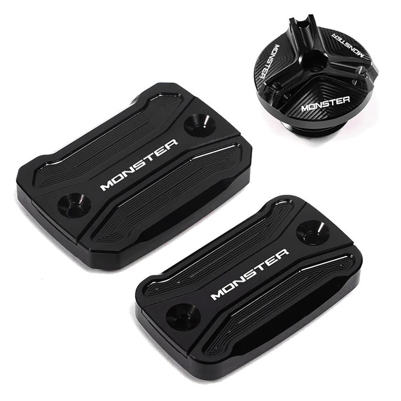 For Ducati Monster 821 796 795 696 695 Motorcycle Accessories Front Clutch Brake Fluid Reservoir Cap oil filler Cover MONSTER