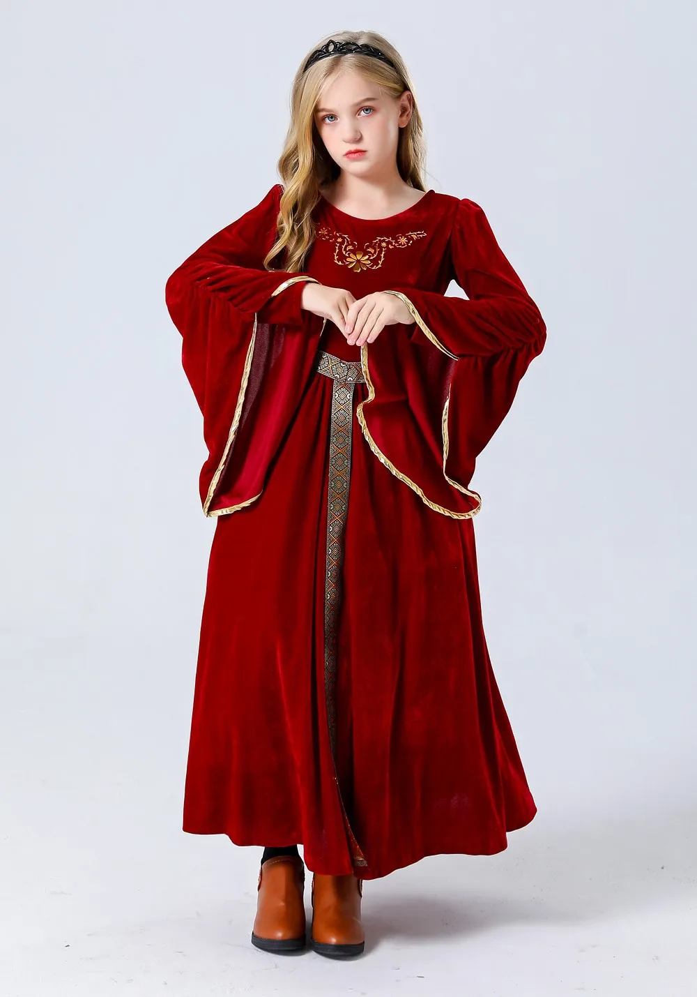 

Red European 17th Century Clothes Enfant Costume Enfants Blue Medieval Renaissance Dresses For Carnival Halloween Party Dress Up