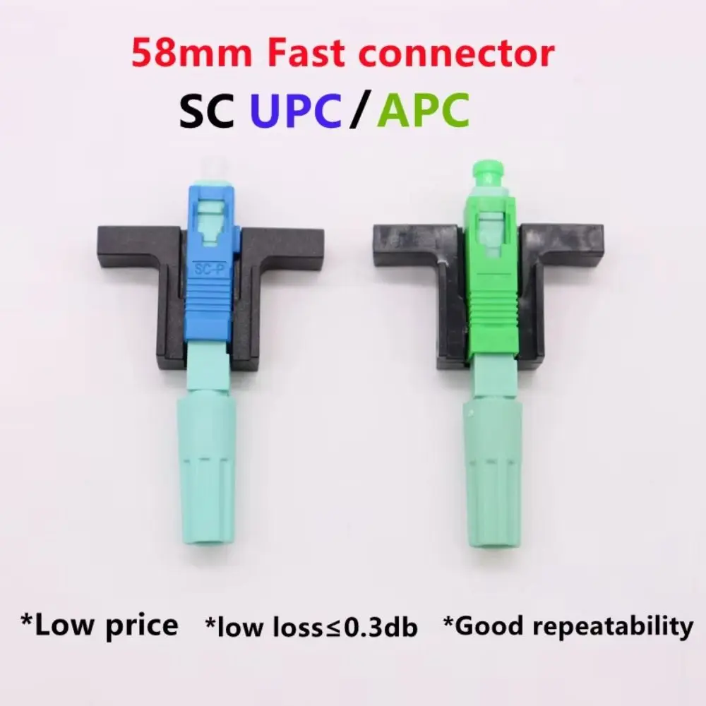 

10Pcs Embedded SC UPC Fiber Optic Quick Connector Reusable Easy To Install FTTH Tool Cold Connector Multi-functional Universal