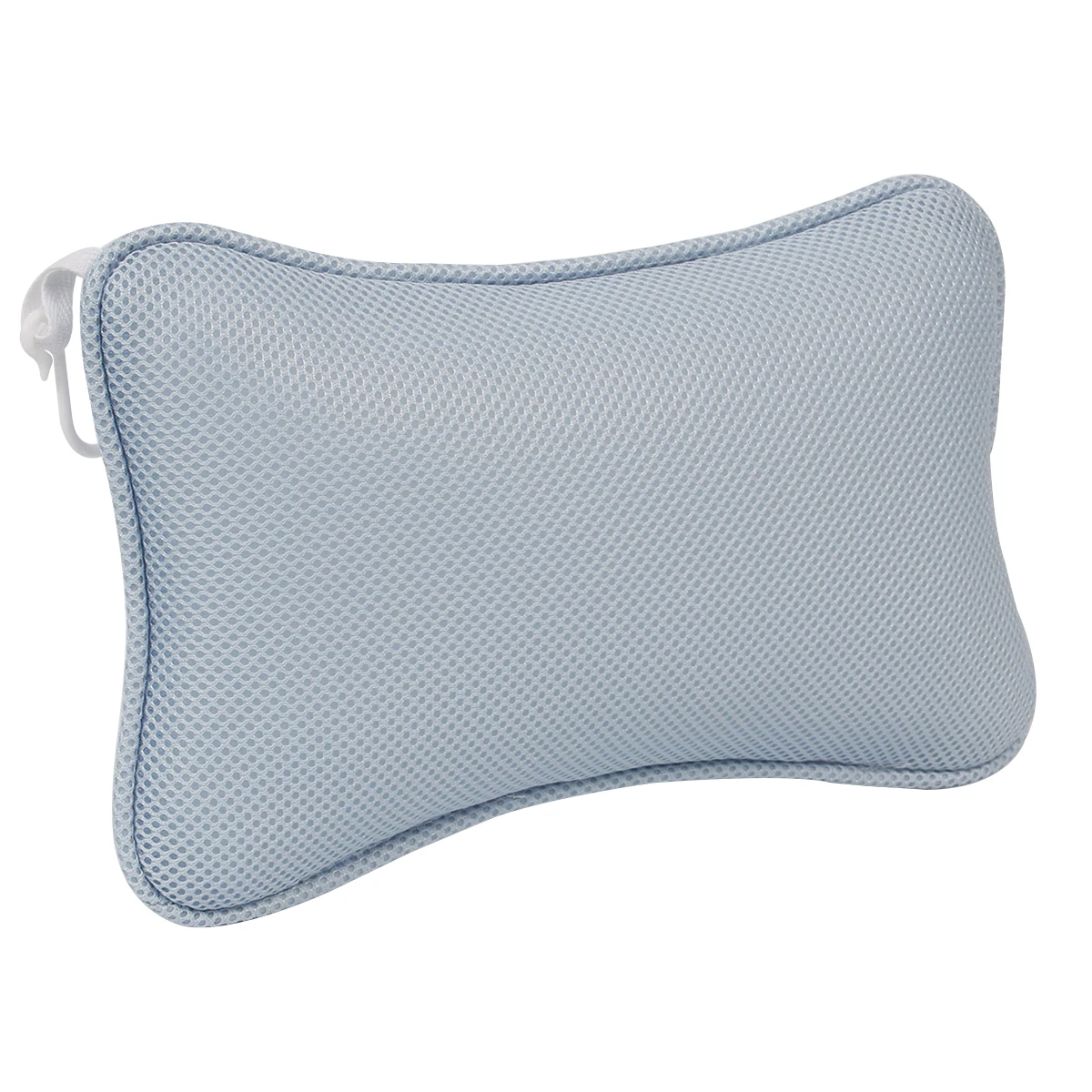 

1pc Bathtub Pillow 2 Suction Cups Durable Inflatable Polyester Fiber Blue Spa Head Rest Back All Tubs Shower
